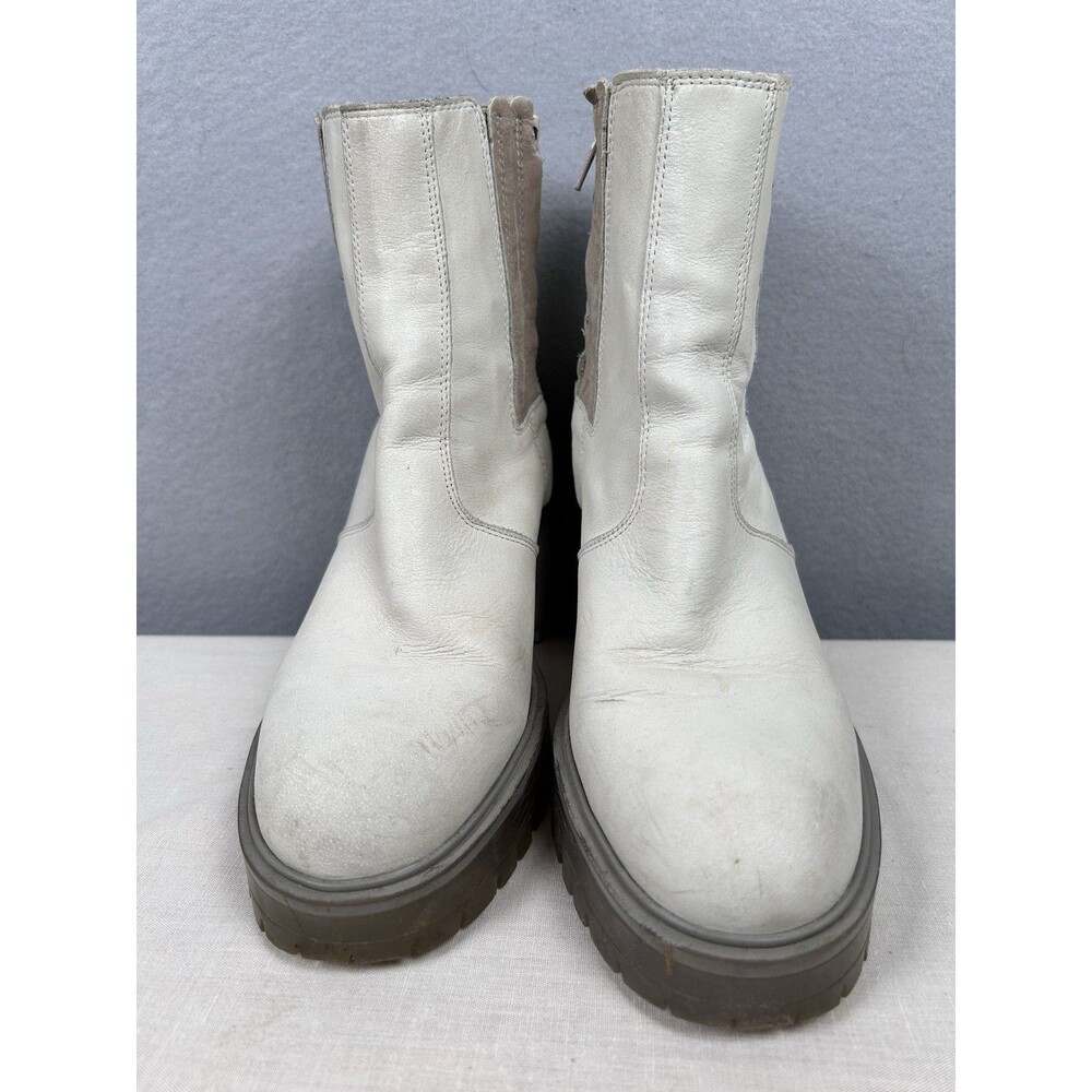 Free People James Chelsea leather Boots in Ice Sz 38 (8) - Picture 2 of 7
